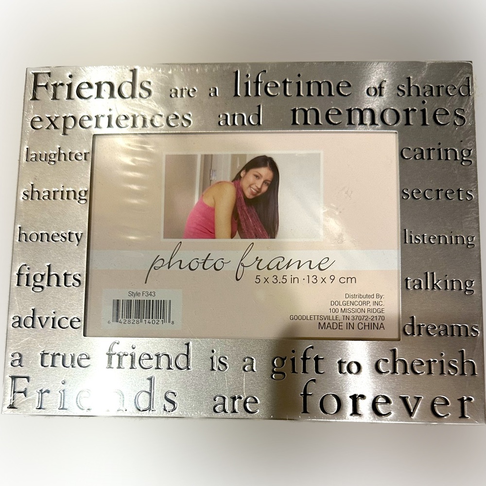 Silver Friends Frame 4x6 photo frame picture Memories Family gifts holiday decor